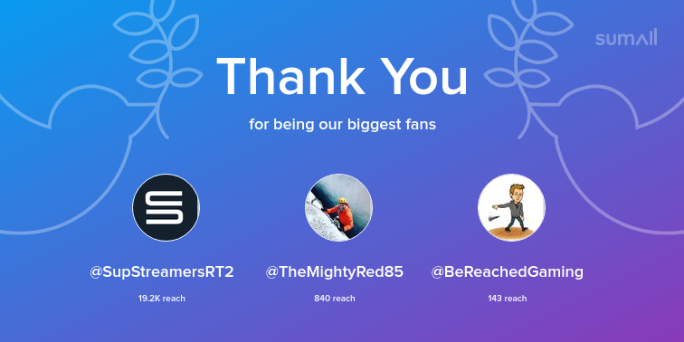 RelentlessCG's tweet photo. Our biggest fans this week: SupStreamersRT2, TheMightyRed85, BeReachedGaming. Thank you! via https://t.co/m41igvJWih https://t.co/mD6cPi8j0e