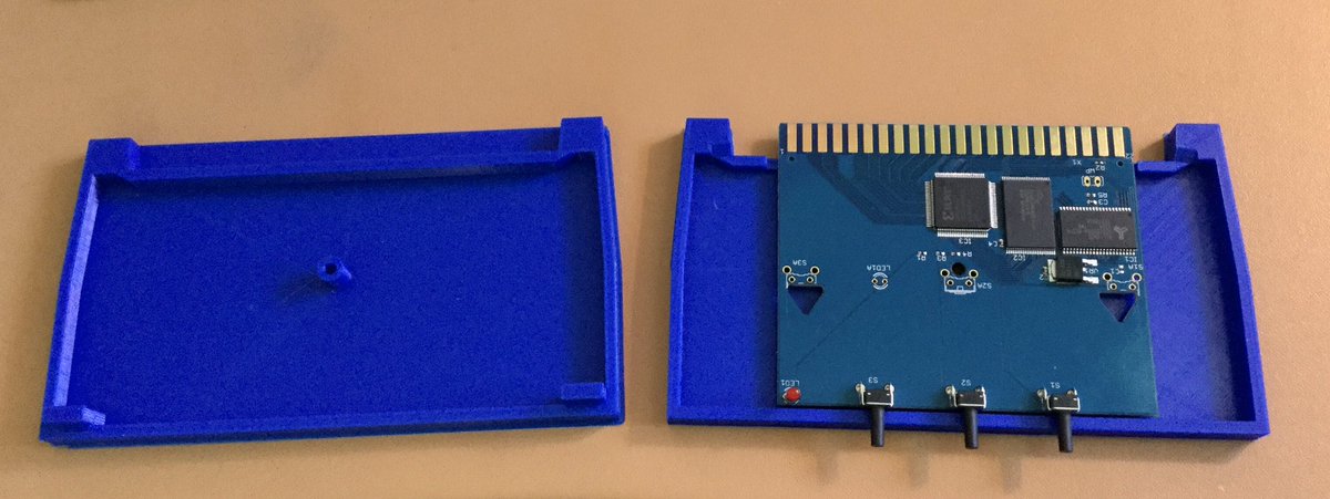 Here’s the 3D printed cartridge case (from Thingiverse!) and memory expansion card (Ulitimem).