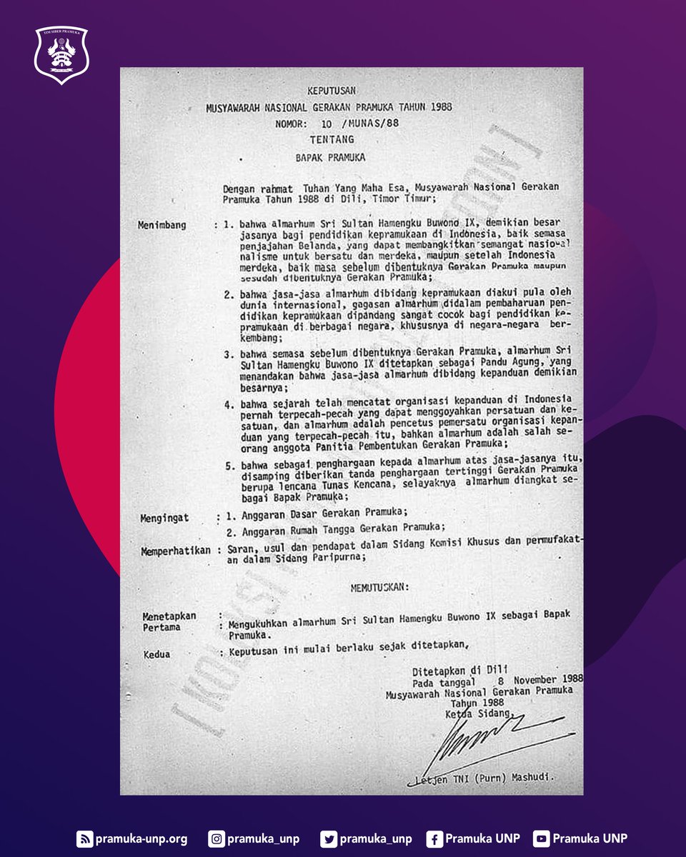 Selamat Memperingati Hari Bapak Pramuka Indonesia ( Sri Sultan Hamengku Buwono IX ).
Cc <a href="/kwarnas/">Joulette</a>