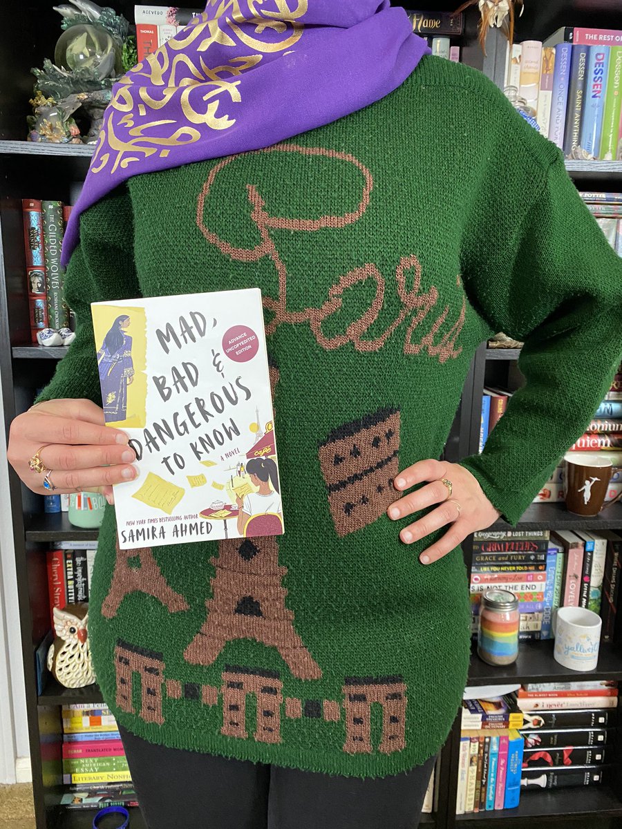 MAD, BAD & DANGEROUS TO KNOW by  @sam_aye_ahmArtHistoryLiteratureAdventureRomanceWhat more do you want?Giving me Paris nostalgia...This sweater belonged to my mom when she was in her mid-twenties. Naturally, I “borrowed” it forever.  #WriteHerStory