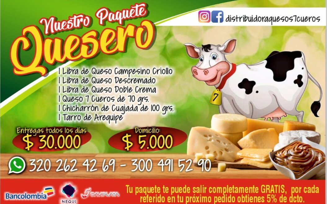 Queso7cueros's tweet photo. Pide tu paquete quesero... No te quedes con el antojo 📲3202624269 https://t.co/sn8ORdsaqa