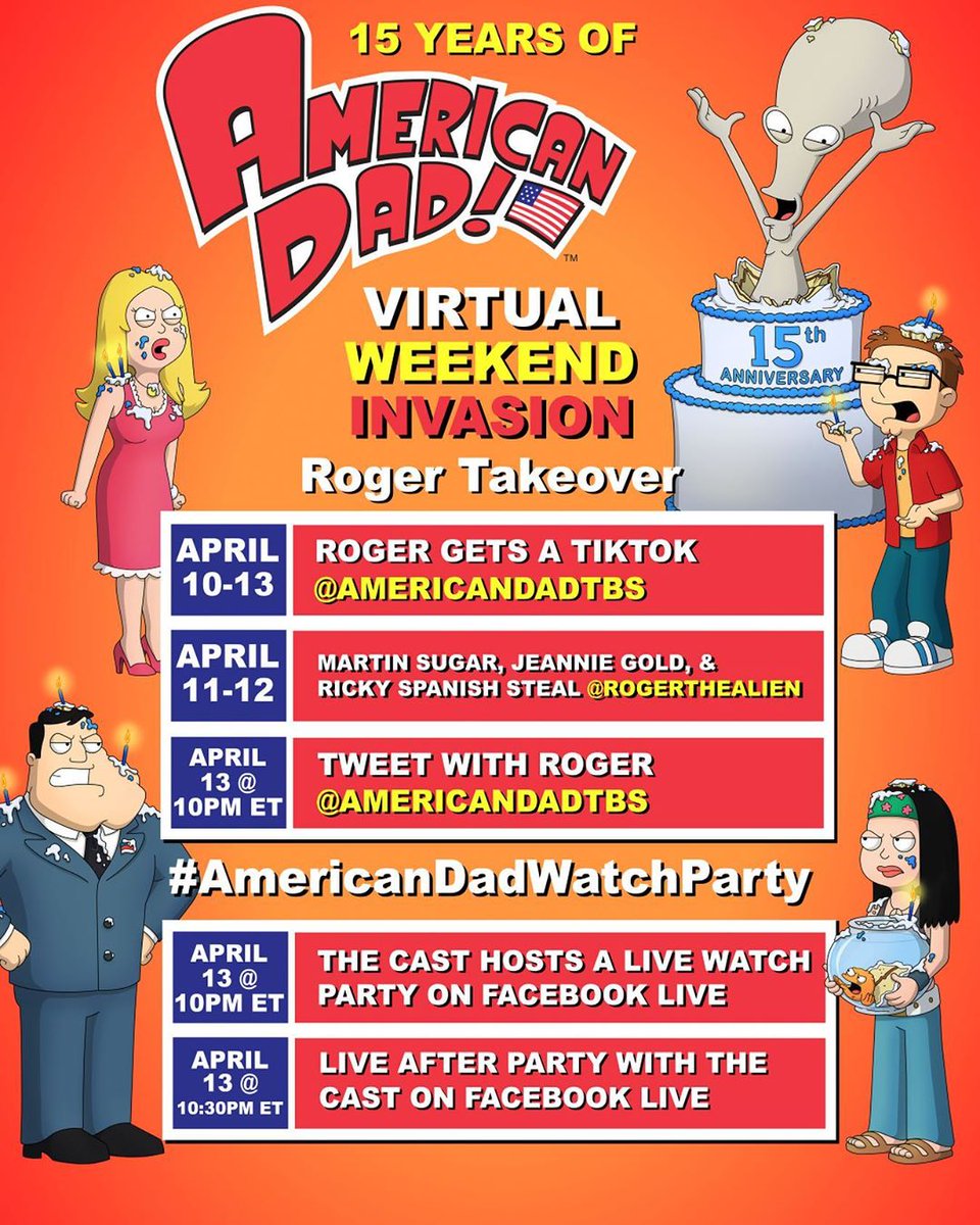 RogerSmithTBS's tweet photo. i'm taking over haha! wanted to have a little fun this weekend. join me all weekend long to celebrate the premiere of #AmericanDad, Monday at 10/9c. #RogerInvasionChallenge https://t.co/5tLMMeBpTQ