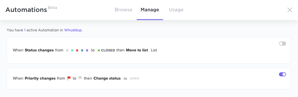 clickup's tweet photo. Introducing... **AUTOMATIONS** 
🤖 Choose from HUNDREDS of prebuilt Automations
🤖 OR create your own with our custom workflow builder
🤖 Add multiple steps &amp; actions (you aren't limited to one)
Soon you'll be able to connect other apps to automate too!
https://t.co/69n5Bd1lUZ https://t.co/shPnTA8HbM