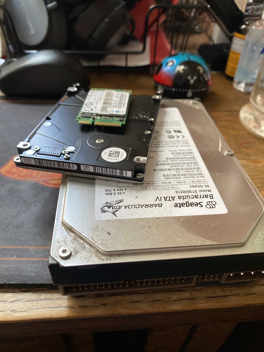 Hard drive progression through time (which remember, is an illusion) Now where is my lucky hammer?