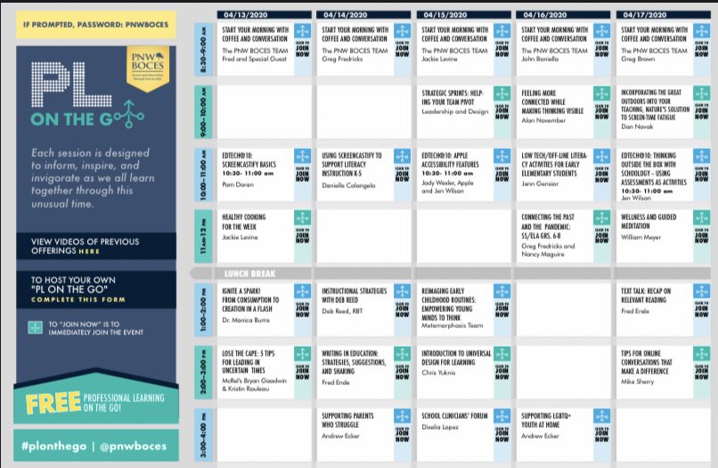 .<a href="/pnwboces/">PNW BOCES</a>’ #PLontheGO for this coming week! Join us for <a href="/PNWBOCESSSELA/">PNW BOCES SS/ELA</a>’s grades 6-8 session “Connecting the Past to the Pandemic.” We’ll be sharing our new current event lessons &amp; discuss engaging students in discussions about COVID-19. pnwboces.org/PLontheGo/Home