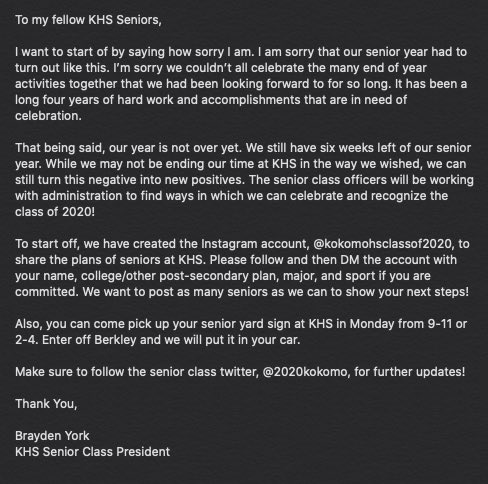 KHS Seniors, please read this!