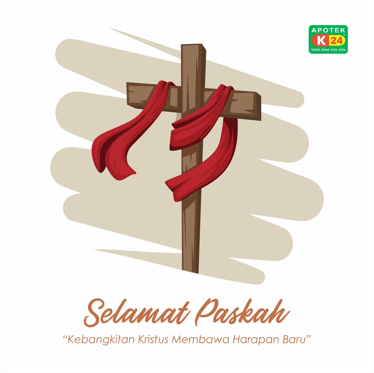 apotekk24id's tweet image. Selamat Hari Paskah bagi Sobat Sehat yang merayakan. Semoga Kebangkitan Kristus membawa kita semua dalam sukacita dan harapan baru yang penuh dengan cinta kasih.

#Paskah2020 #MingguPaskah #SelamatHariPaskah