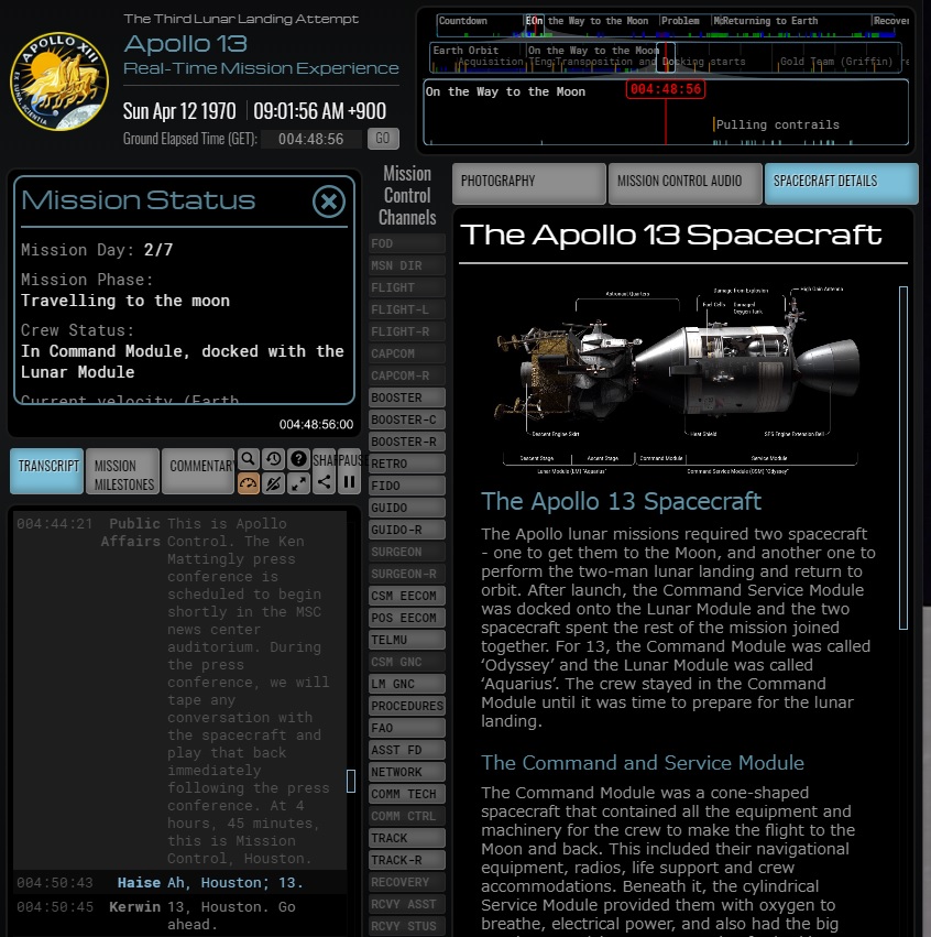taku3boku3's tweet photo. ่ชๅฎ
ๅพ
ๆฉใฎๆ้ใฏ50ๅนดๅใฎ #Apollo13 ใใชใขใซใฟใคใ ใซ่ฟฝไฝ้จใใฆ้ใใใ
Apollo 13 Real-Time Mission Experience
https://t.co/OBwXnSEqiF #Apollo13InRealTime https://t.co/Y394Ifxxz0
