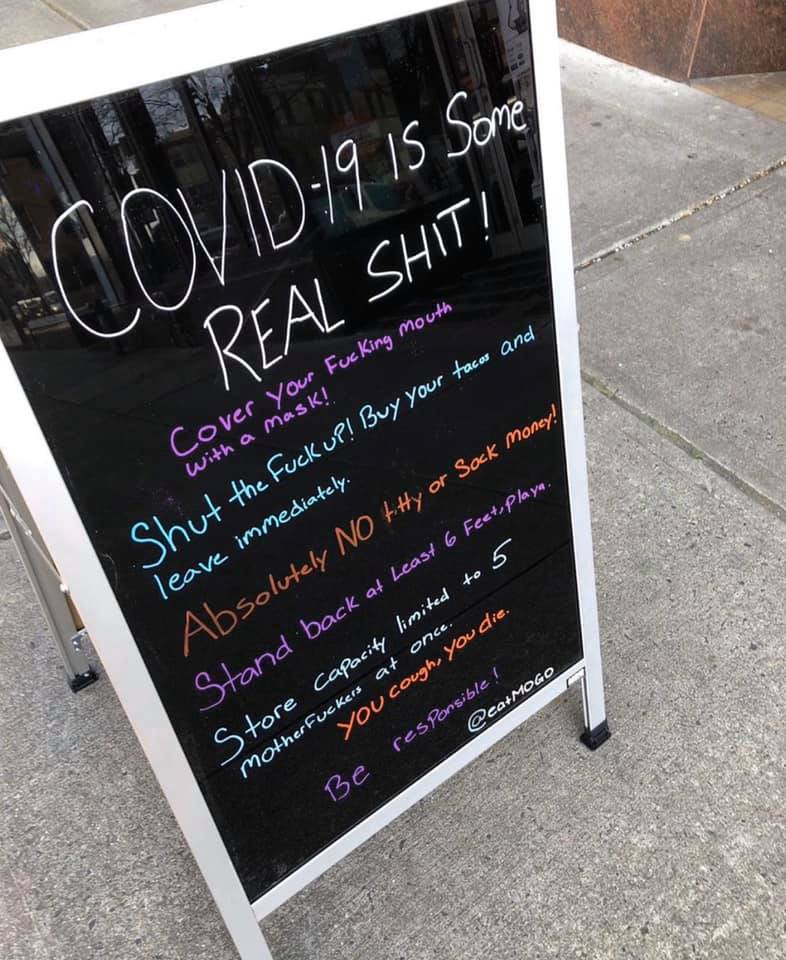 When a taco restaurant in NJ offers more solid advise than our .<a href="/Surgeon_General/">U.S. Surgeon General</a> <a href="/JeromeAdamsMD/">Jerome Adams</a>  you know its time to #resignJeromeAdams