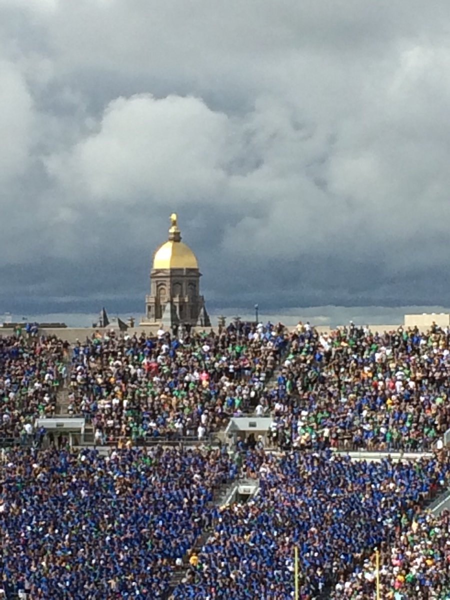MderouxDe's tweet photo. @PLACT_74 @NDFootball @NoG1971 @GodwinSheila @jackheffer @gerheffer First time at Norte Dame. The size of the crowd in the stadium - unbelievable! https://t.co/zD6qVVWRFz