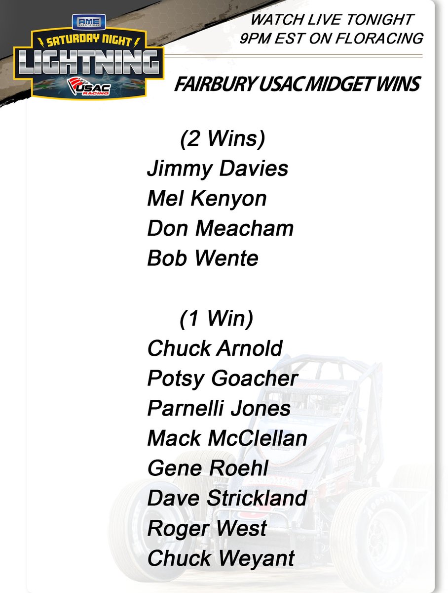 USACNation's tweet photo. Did you know? USAC @NosEnergyDrink National Midgets haven't visited Fairbury Speedway since 1983. Virtually, that changes tonight with the $2,020-to-win @AMEelectric @iRacing #FALSInvitational, 9pm EST on @FloRacing!
πΊ https://t.co/tTnkNf5MbH https://t.co/hTUTYsTcfq