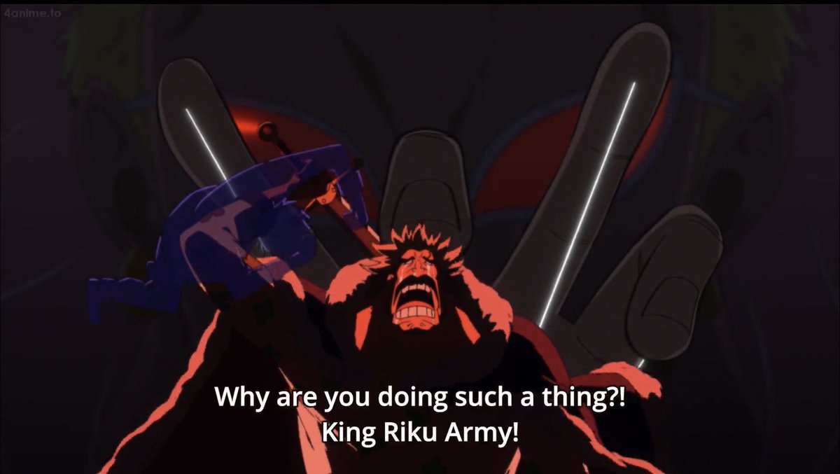 It’s so terrifying how doflamingo managed to complete flip everyone’s perception of king riku in one night,, you would think that for a family who ruled peacefully for 800 years to suddenly go berserk you’d have a little more faith in them but violence truly is a scary thing