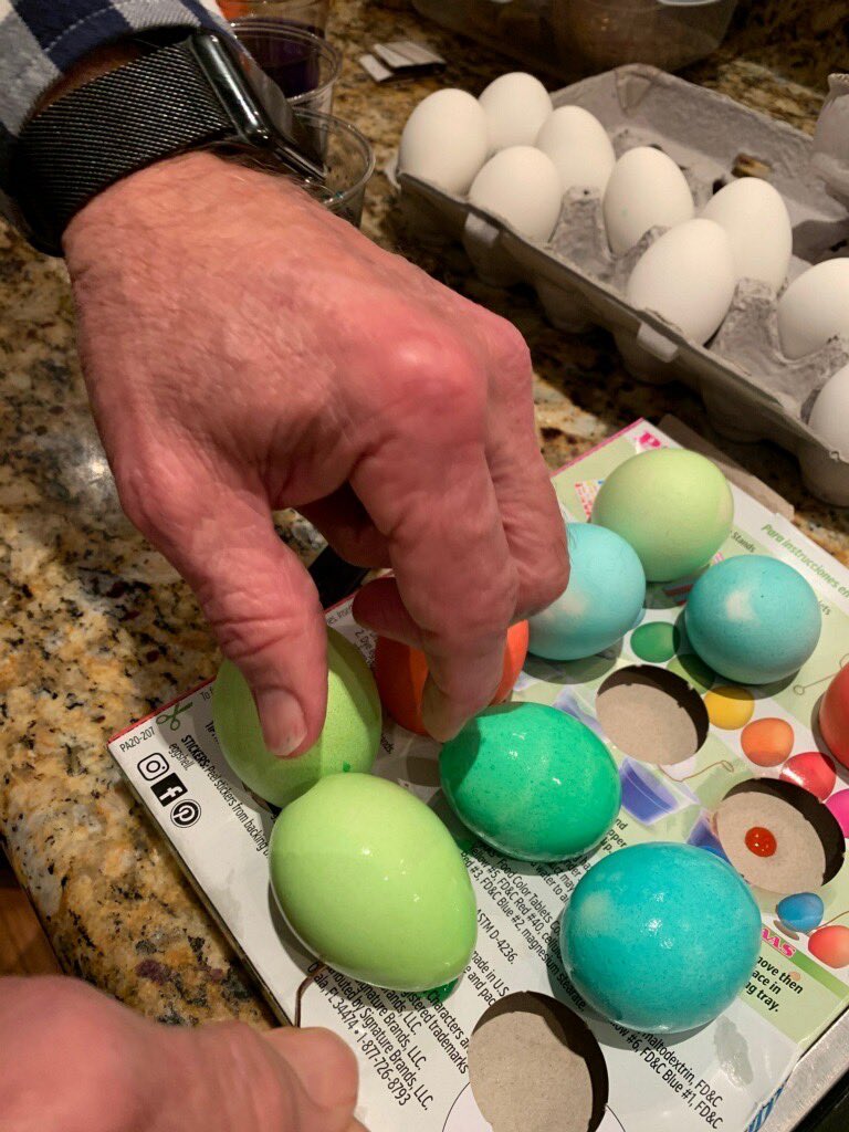 DrBiden's tweet photo. While our family may be physically distancing, our traditions keep us connected. Ready for Easter! https://t.co/Ay3hkAzlq3