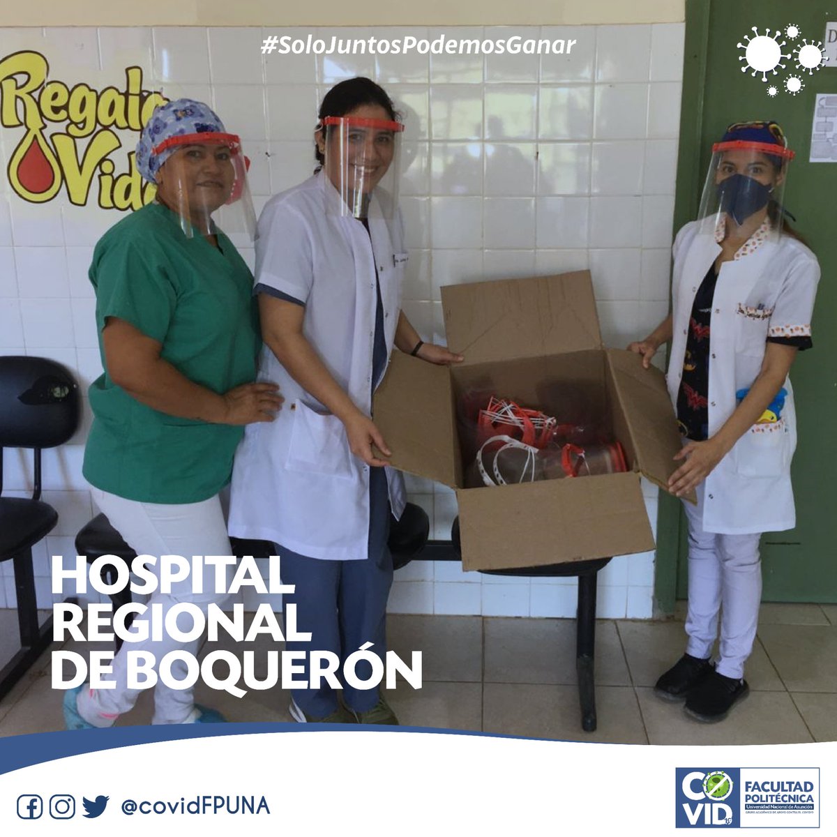 Entrega de mascarillas al Hospital Regional de Boquerón.
Estamos muy felices de poder colaborar con las instituciones y seguimos pidiendo tu colaboración para continuar llegando a más lugares. 
TODO SUMA🙌🇵🇾
Para donaciones al 0981593330 Mercedes Báez #QuedateEnTuCasaPy