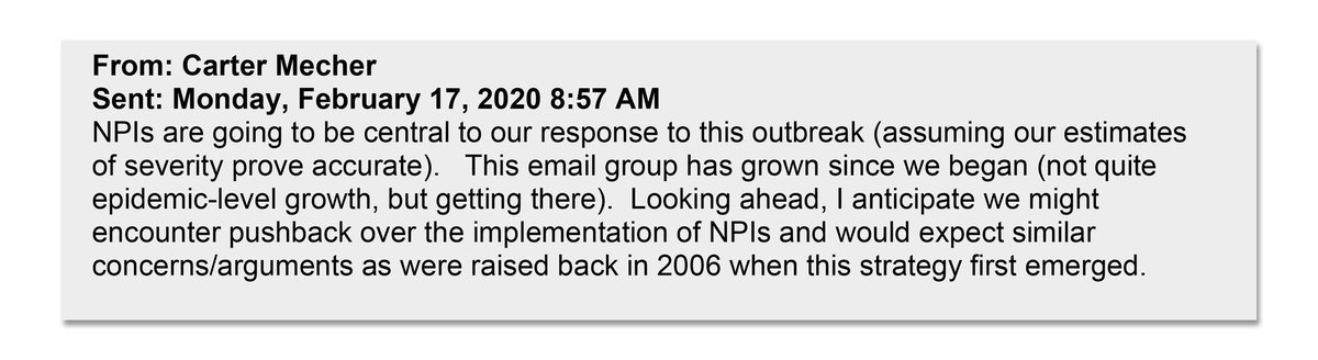 Again, this group of doctors and medical experts recognized from early on that this step was all but inevitable, even if the administration was slow to recognize the need.