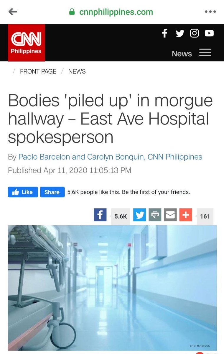 Update from EAMC: Bodies have indeed piled up in the morgue's hallway.