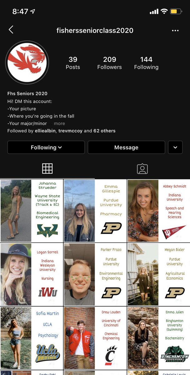 FHSTigersof2020's tweet photo. If you want to showcase where you are going to college, head over to Instagram and DM the account below! https://t.co/c6shi2DNrf