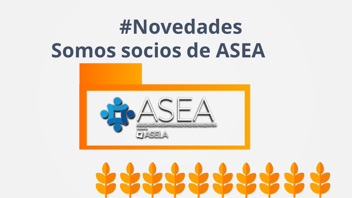 Camwheat_arg's tweet photo. Estamos muy contentos de anunciar que nos hemos convertidos socios de ASEA, institución que apoyo a los emprendedores argentinos https://t.co/Frpbv5qGEe