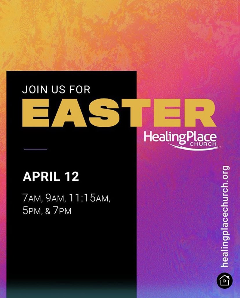 LLefty18's tweet photo. Need a place to worship tomorrow? Celebrate with us! Search Healing Place on Facebook, YouTube, or download the app! #Celebrate #HPCatHome https://t.co/cReLjTftUD
