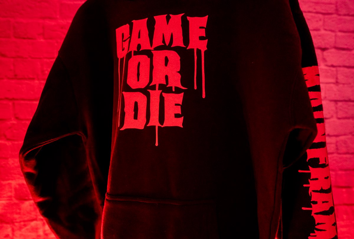mainframeusa's tweet photo. Instant Bleed Damage. 🩸 [ Rend Black Pull Over Hoodie ] Make the first cut the deepest. #MainframeUSA #gameordie https://t.co/XmN2fjJQ8D