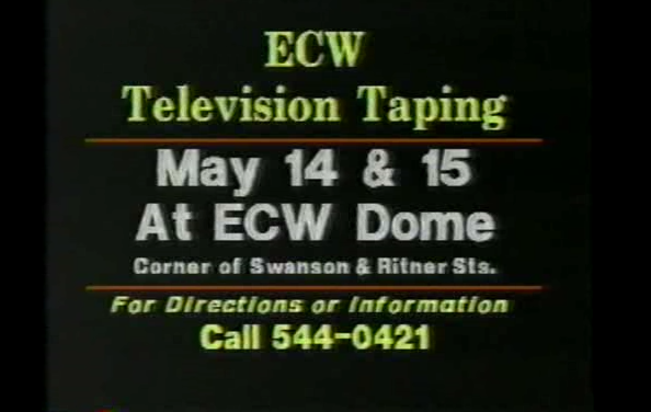 Between episodes 3 & 4 ECW changes their vanity name for Viking Hall (a bingo hall at the corner of Swanson & Ritner)
