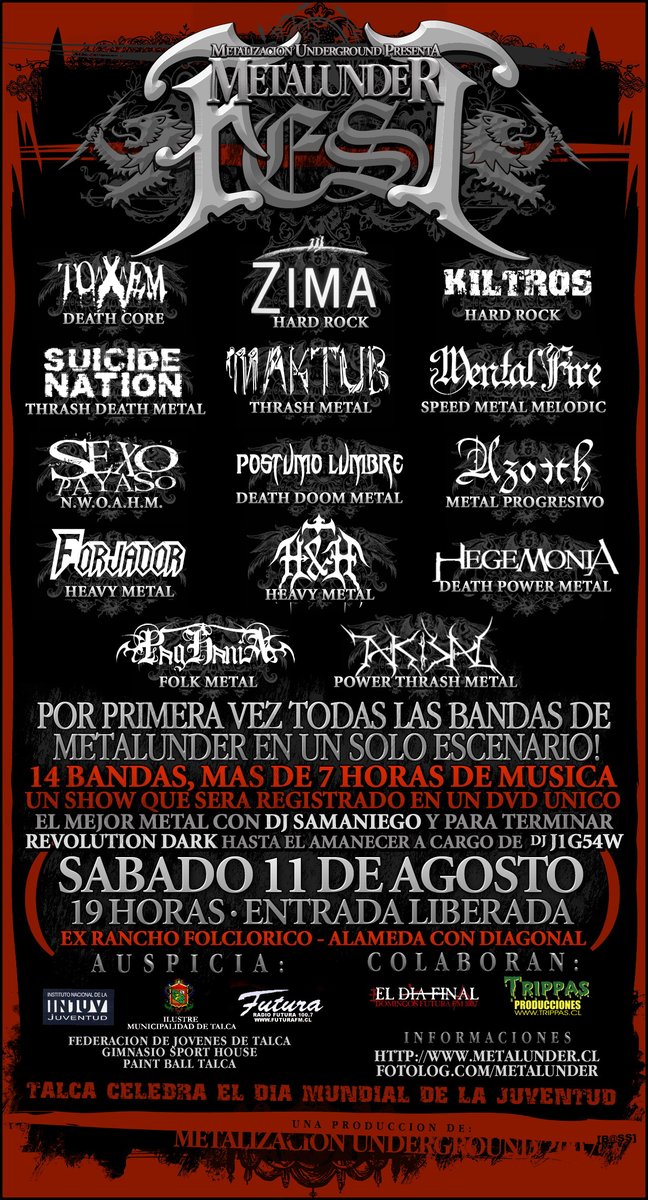 Upierz's tweet photo. 2007 nos pegamos uno de esos momentos de aquellos con #MetalUnder, ya llevábamos un par de años y nos lanzamos, en esos tiempos habían mas bandas afiliadas y hasta nos veíamos mas lindos cuando anunciábamos nuestros eventos, alguien de fuera recuerda haber asistido? #Talca https://t.co/4apq50b39J