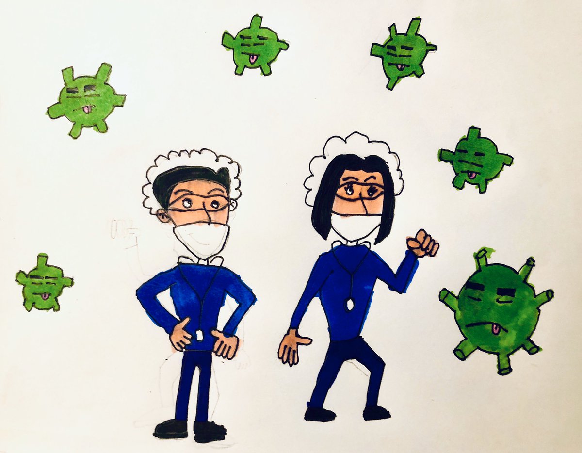 PeglegsTreasure's tweet photo. Jerrard DeGala’s Superheroes are his parents both fighting the Covid-19 virus on the front lines. Thank you for all you do Joel and Mylah! Jerrard is very proud! https://t.co/L4kjAQSrzI