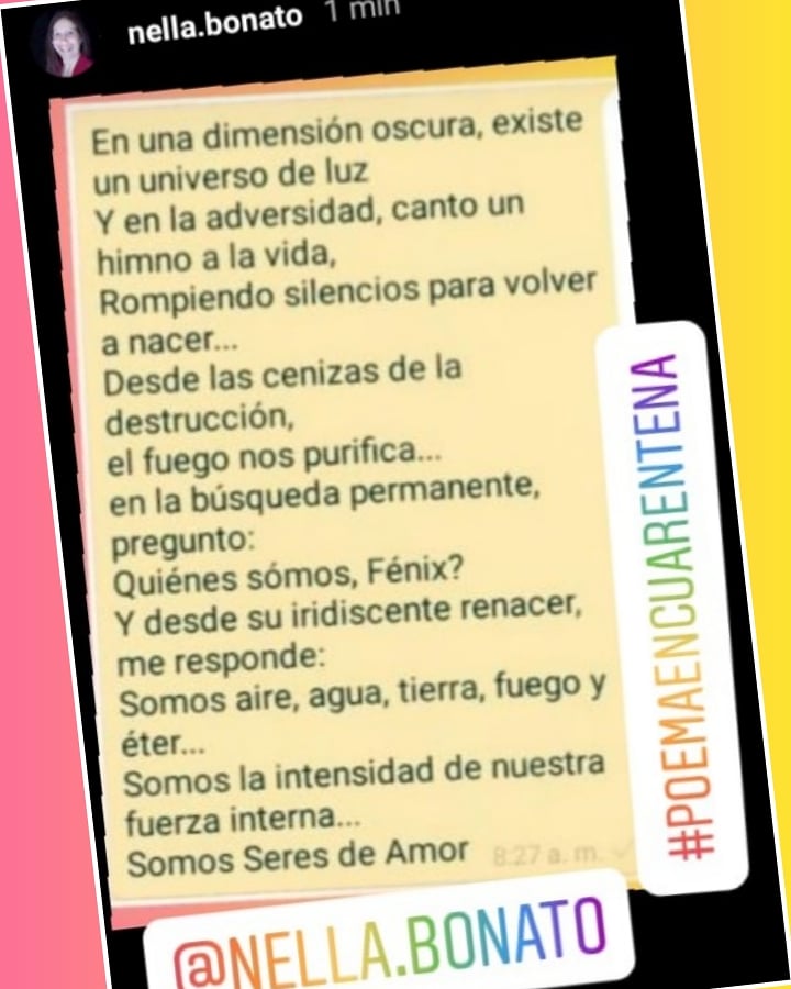 murrusha's tweet photo. #PoemaEnCuarentena #QuienesSomosFénix de mi autoría. Hoy, + q nunca, tengamos fe y confiemos. Feliz y bendecido #SábadoDeGloria #AttacheSC @AttacheSC #CifodepAttache @CifodepAttache #NBStudioAttache @NBStudioAttache #CoachingEventos @CoachingEventos #CoachingDanza @CoachingDanza https://t.co/41InqmjUsD