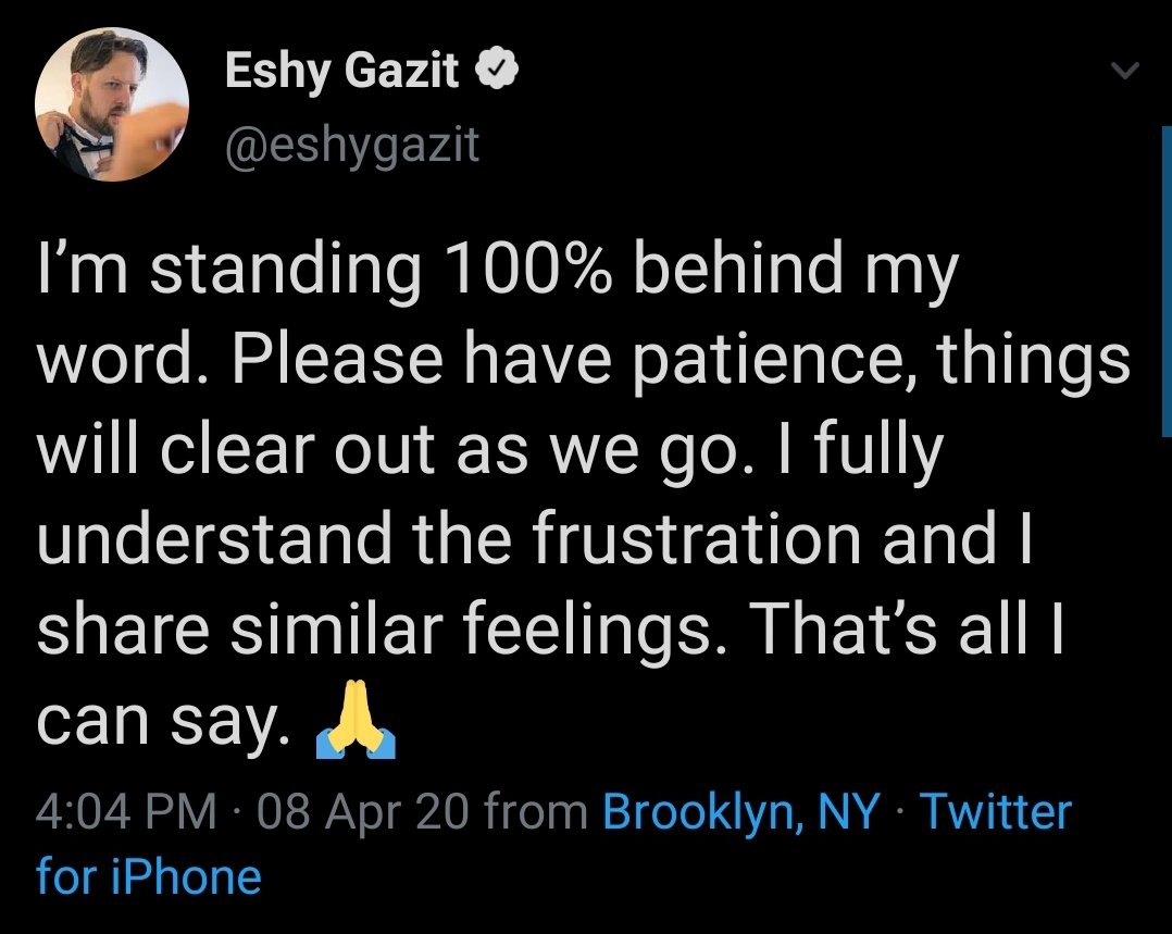 pushed him to grab a better opportunity to have more - or even full - control over his work.5. Eshy's tweet said to be patient and basically that everything will come to be clear as time passes. He said this a day before Wonho's solo career was announced.+