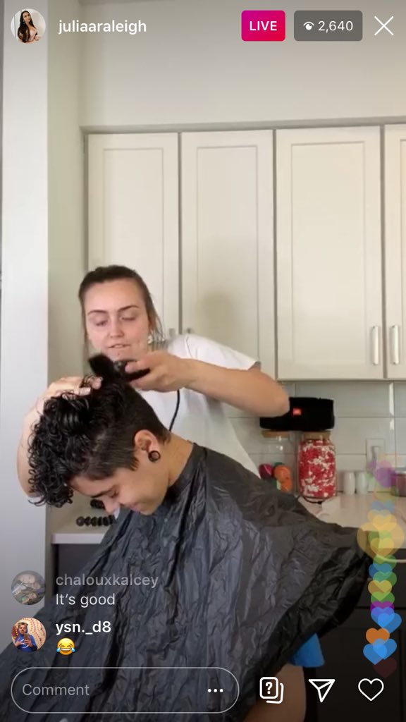 a1familay's tweet photo. omg julia’s live on Instagram today was hilarious 😂 this is what quarantine has come to , saud was so scared but julia , you did an a1 job 😎❤️
— @juliaaraleigh @A1Saudd https://t.co/UHj0a3vZR8