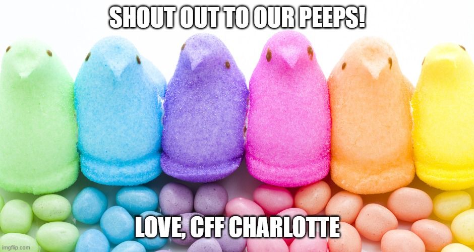 CFF_CLT's tweet photo. A Saturday shout out to all of our Peeps!
We're wishing a peaceful Easter and Passover to all who celebrate. https://t.co/fHwI42S0ho