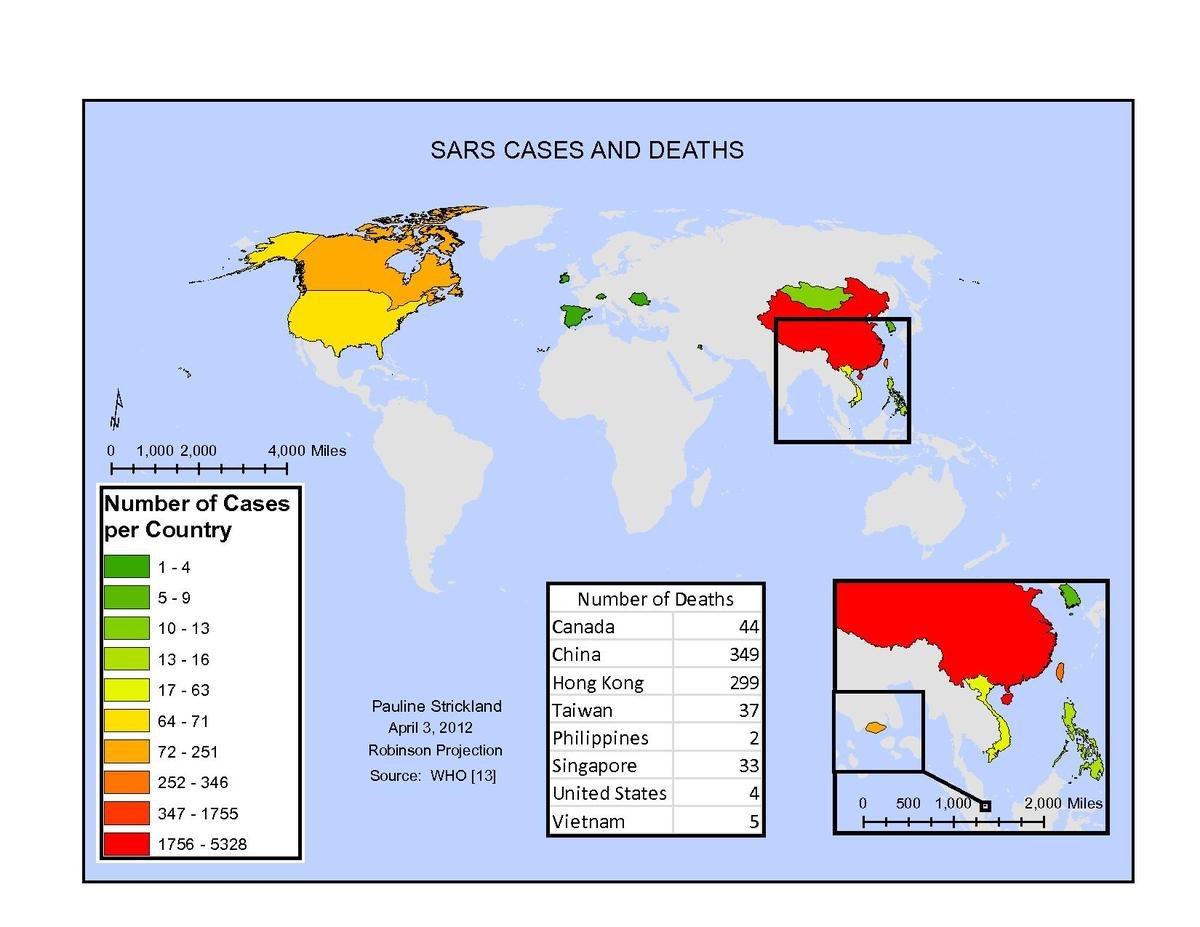 Aparece el SARS, la pandemia que mató a mas de 770 personas. Durante aquel brote de 2003, recordado como la primera pandemia del siglo XXI se descubrió la capacidad de los coronaviris para "saltar al hombre" desde reservorios animales