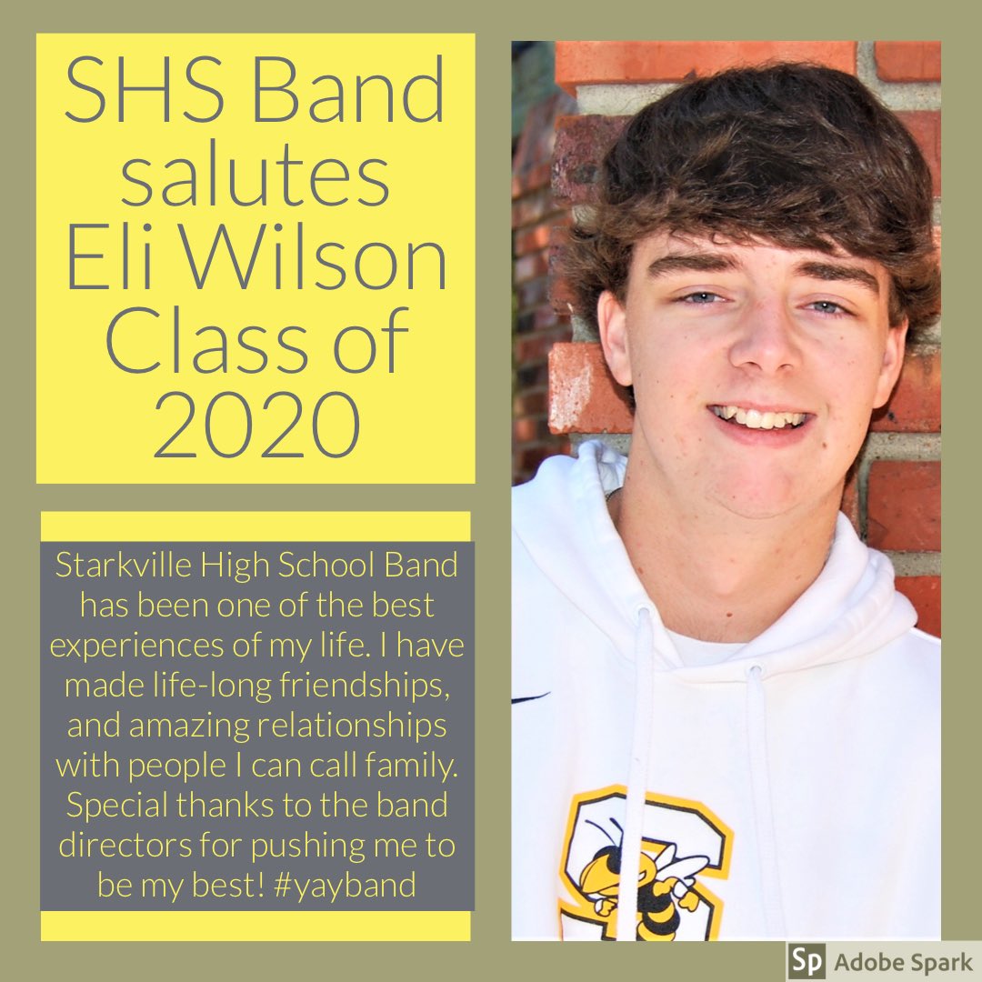 SHSjacketband's tweet image. Eli Wilson #SHSclassof2020