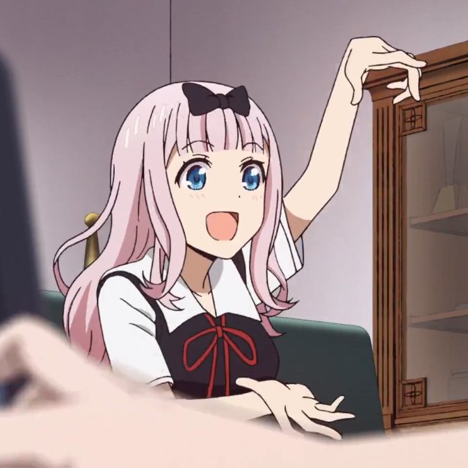 thread of chika screencaps from episode one, season two of kaguya sama love is war