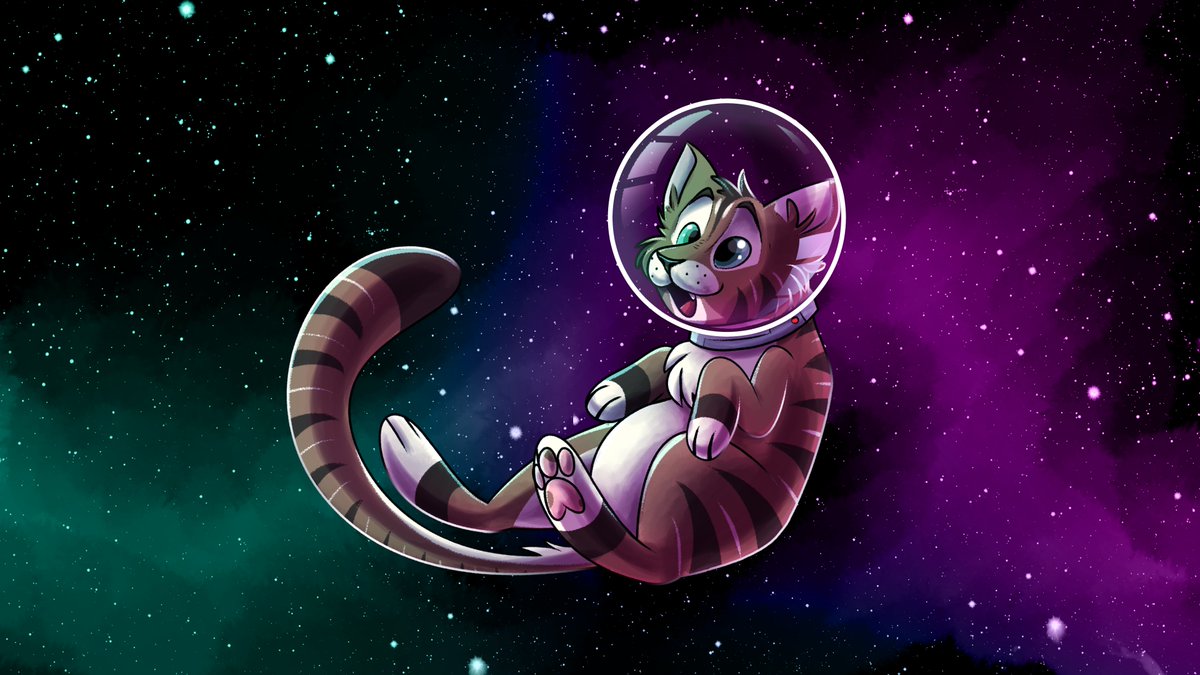 Piemations's tweet image. catstronaut. where will he go. what will he see