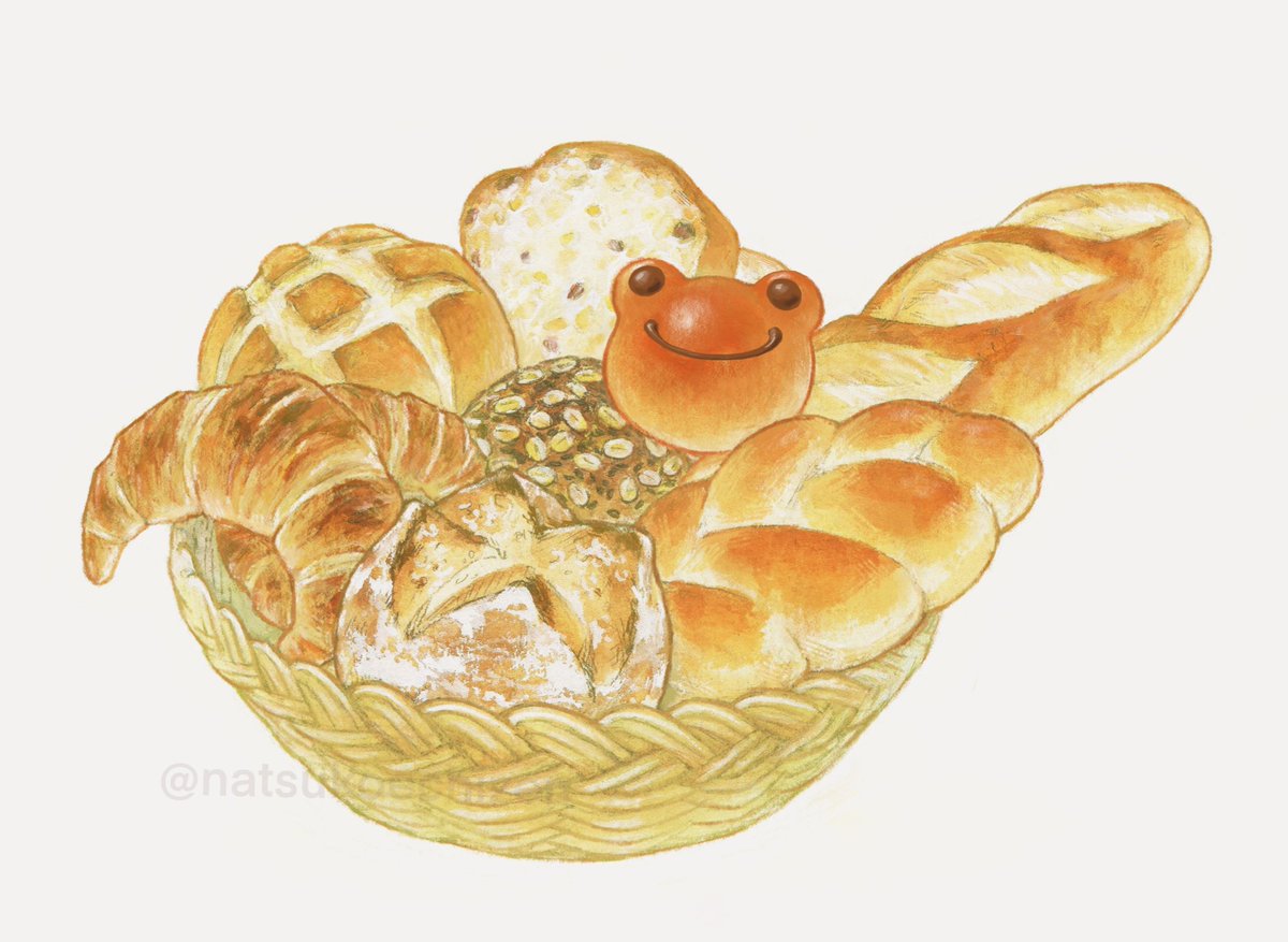 越前菜都子 Tvアニメ放送中 Sur Twitter 4月12日は パンの記念日 渋谷 丸の内にあるパン屋さん Viron の バケットサンドが大好物なわたくし しばらく行けてないのでとても恋しいです パンの日 イラスト Illustration 芸術同盟 絵描き人 オリジナル