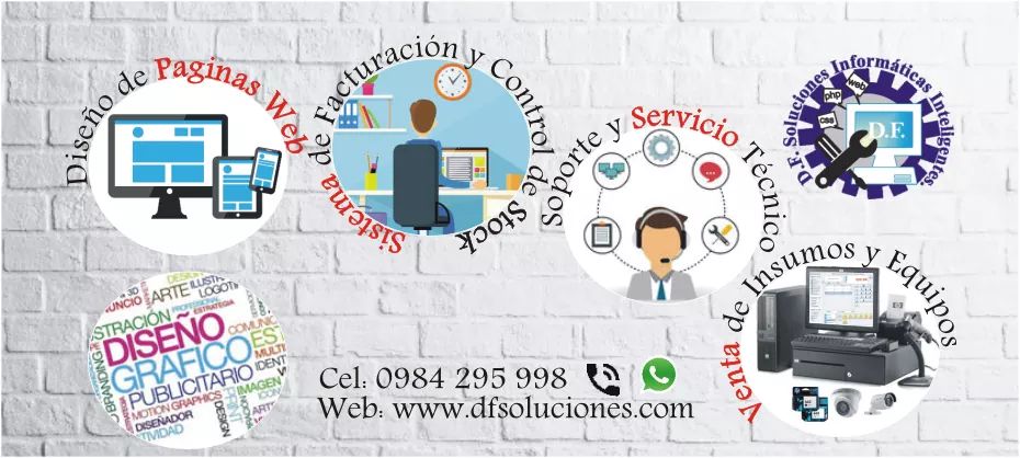 DFSOLUCIONES_'s tweet photo. Le presento nuestros servicios!
Venta de Sistemas de Facturación y control del Stock Completo y Sencillo de Usar | Sistema Planificación Empresarial ERP | Diseño de Páginas Web Profesionales Responsive | Tiendas Online 🏪 | Administración de FanPage y Redes Sociales https://t.co/b2xqIAxZyJ