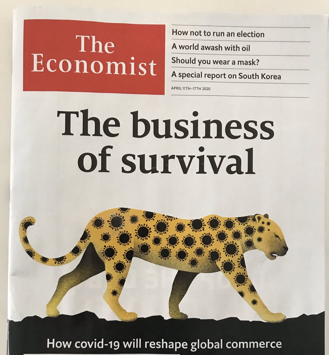 Mohamed A. El-Erian (@elerianm) on Twitter photo The cover of <a href="/TheEconomist/">The Economist</a>
A reminder of that, the longer the #coronavirus lockdown of the global #economy continues, the more likely we will see ...
Secular and structural de-globalization; and
A wider dispersion between winners and losers (companies, households and countries) The cover of <a href="/TheEconomist/">The Economist</a>
A reminder of that, the longer the #coronavirus lockdown of the global #economy continues, the more likely we will see ...
Secular and structural de-globalization; and
A wider dispersion between winners and losers (companies, households and countries)