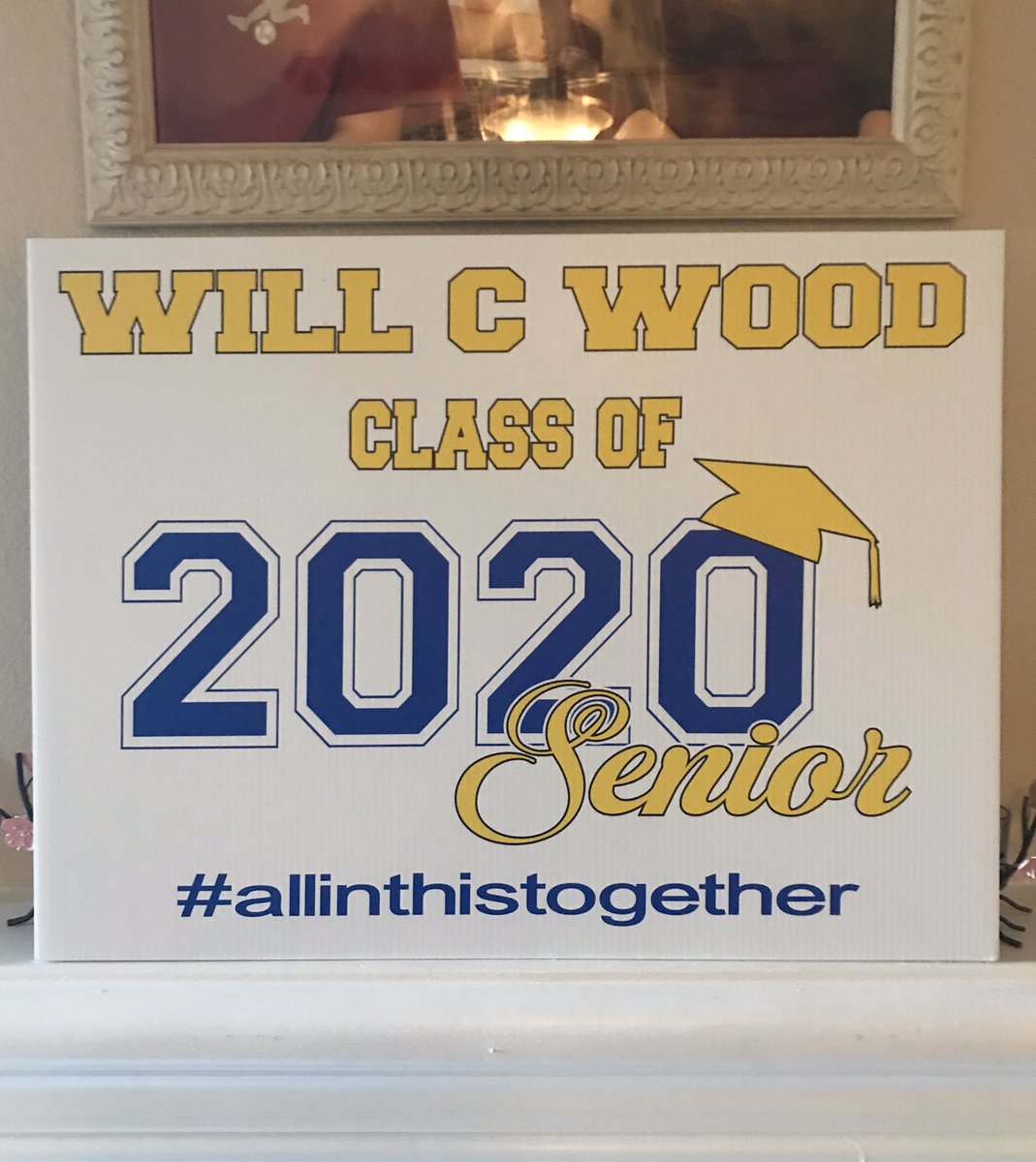 I’ve been well aware the impact the ‘Rona situation has had on my son’s final year of HS; continuing to focus on work put the reality of it to the back of my mind. Just picked up this sign &amp; it all just hit me 😢 ❤️U BuBu &amp; I’m sorry y’all have to end Sr year like this #CO2020