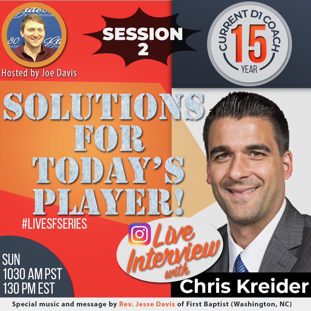 scoutsfocus's tweet photo. Sunday 1:30 PM ET! 

Watch live https://t.co/B0Az1KVpyg

Other Streaming Options (Poorer quality &amp; likely unable to ask Q's?): Facebook, Twitter, Youtube (/ScoutsFocus)

Special Guest: 15 Year Current D1 Coach @CoachKreider 
+ 
Live Online Workout for All w/ NBA/Pro Trainer! https://t.co/qVMuAPSYW5