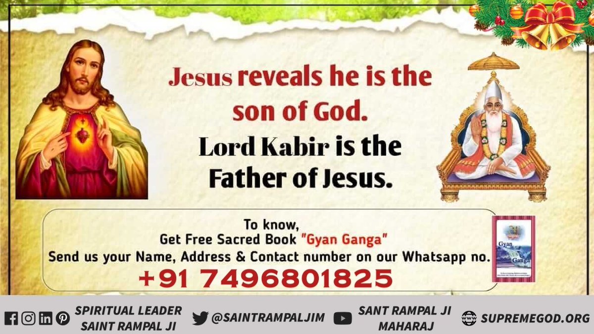 @DMsnuverma #SupremeGod_In_Christianity
The supreme God lord Kabir himself comes to earth to reveal the hidden secrets of devotion. He has sent Saint Rampal Ji Maharaj to show devotees correct path