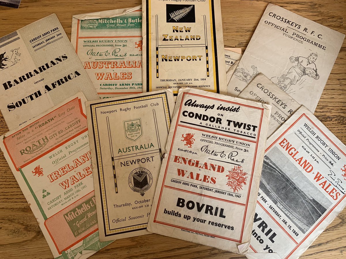 Even earlier than that, in the late 40s and 50s, he went to see loads of local Welsh derbies in the valleys and internationals at the Arms Park