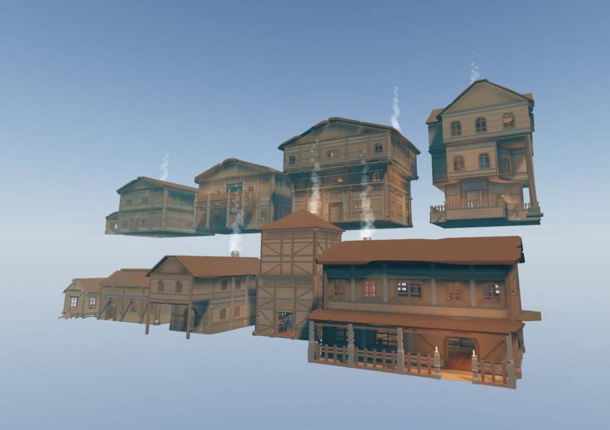 Some low poly buildings I made for <a href="/realteddavis/">Ted</a> and <a href="/metrowai/">Metrowai</a>'s upcoming game, The Hunt

These guys were super fun to model!

#Roblox #RobloxDev #Blender3d