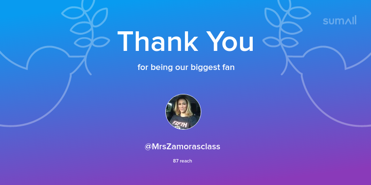 Our biggest fans this week: MrsZamorasclass. Thank you! via sumall.com/thankyou?utm_s…