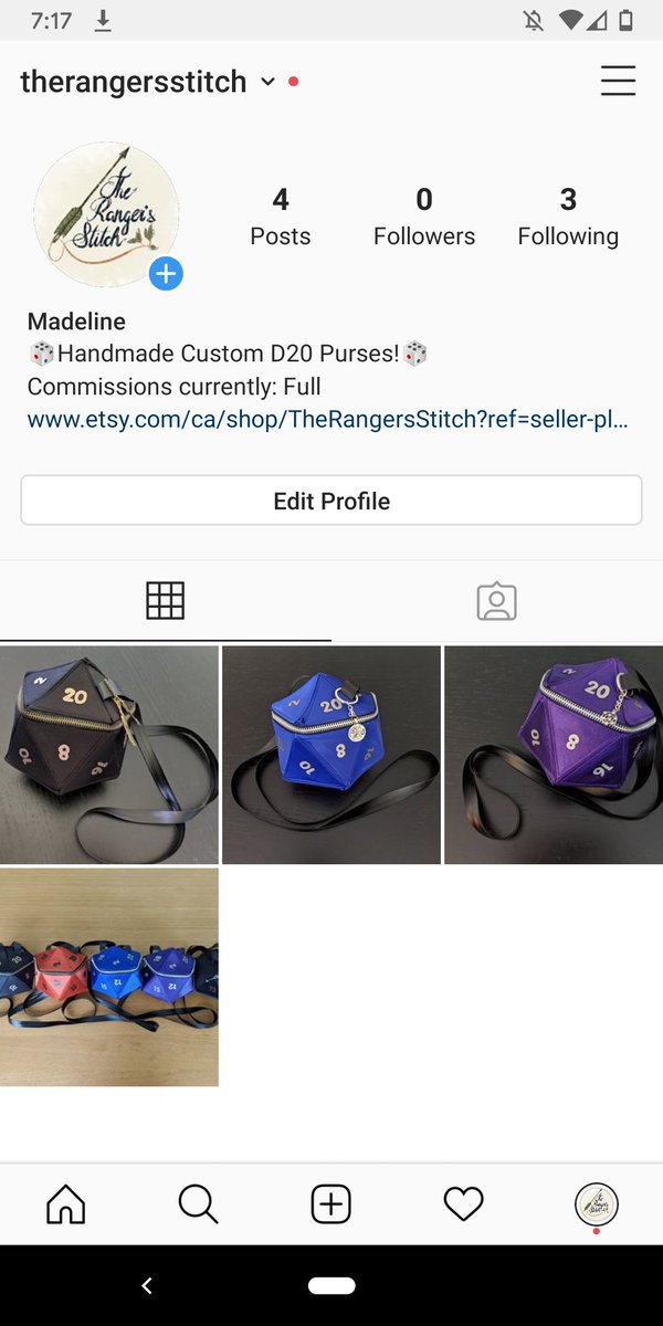 RangersStitch's tweet photo. For anyone interested, I've started an Instagram for my purses! I'll be posting examples of previous bags and information on there as well! 
https://t.co/8U6NZcNBHr

#D20purse #dnd #dicebag #dungeonsanddragons https://t.co/I74R16AYnB