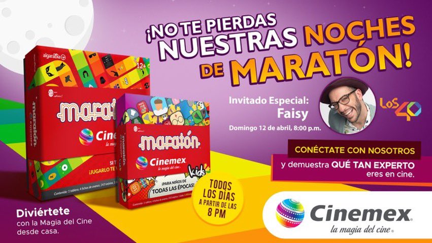 Deestrenomx's tweet photo. Mañana @faisirrito estará jugando representado a @Depelicula40 y @eltlacuache40 conéctate FB de Los40 mx 9 y FB de @cinemex https://t.co/rOesUOKZJ4