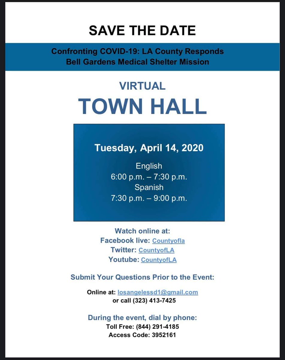 Bell Gardens News On Twitter A Virtual Town Hall Meeting Will