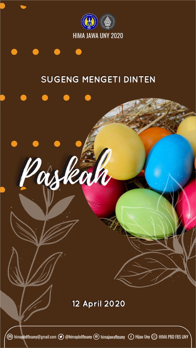 himapbdfbsuny's tweet image. Sugeng mengeti dinten Paskah. ✨

#Paskah2020