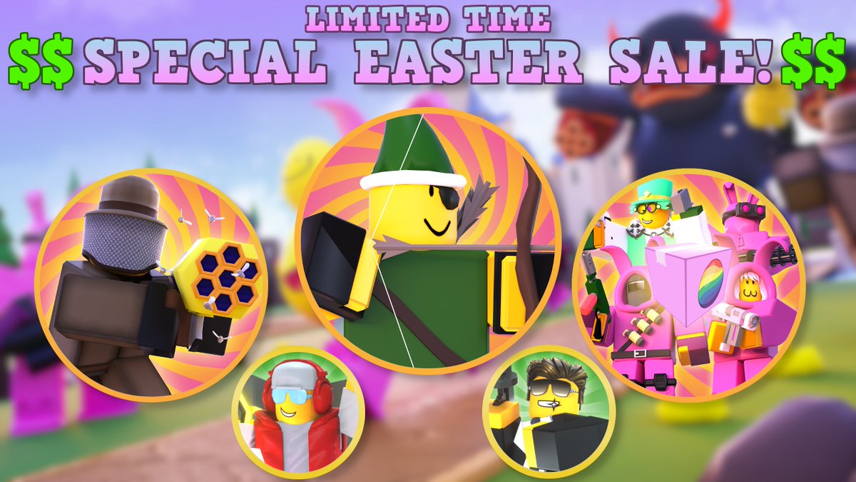 Paradoxum Games Use Towerdefensesimulator On Twitter The Easter 2020 Sale Is Here All Gamepasses Have Been Marked Down At Discounted Prices Holiday Archer Returns For The Sale What Are - roblox archer simulator