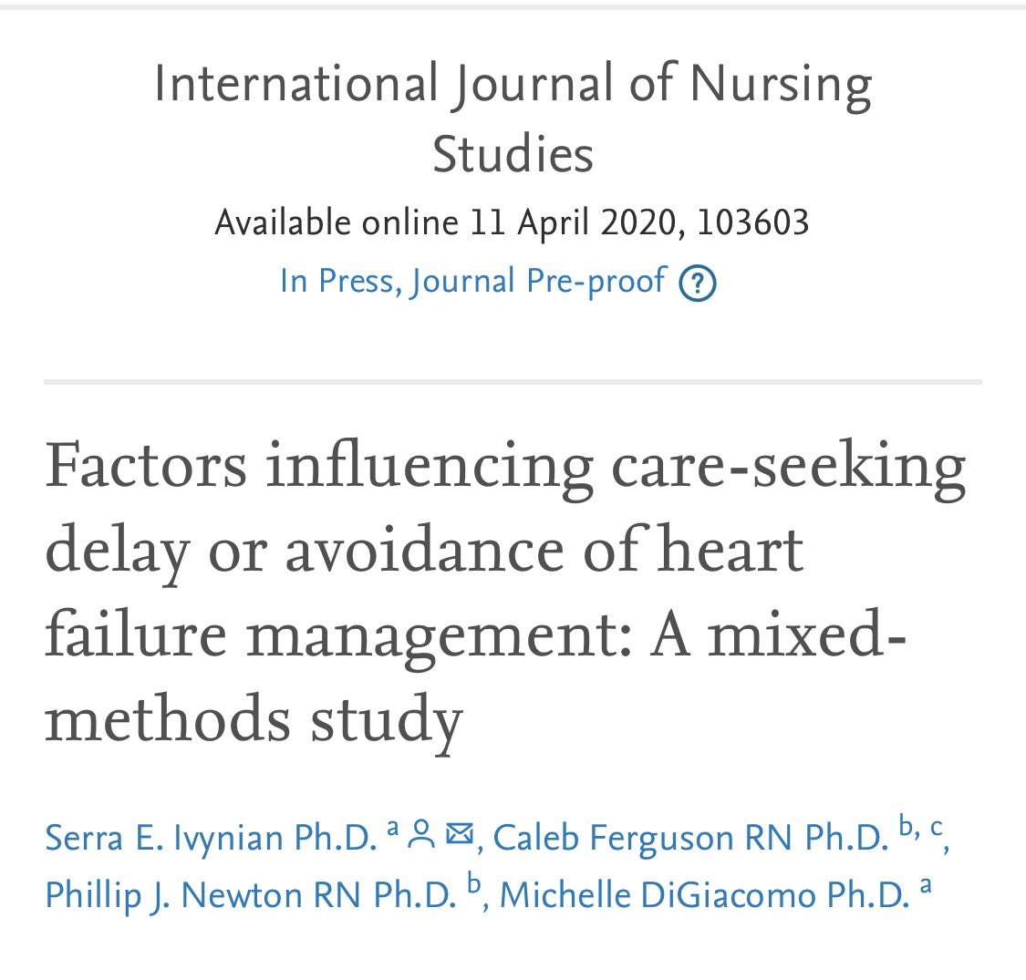 Caleb Ferguson (@calebferg) on Twitter photo Factors influencing 🏥 care-seeking delay or avoidance of ❤️heart failure management: A mixed-methods study 📖 <a href="/IJNSJournal/">International Journal of Nursing Studies</a> - <a href="/SerraIvynian/">Dr Serra Ivynian</a> <a href="/calebferg/">Caleb Ferguson</a> <a href="/profphilnewton/">Phillip Newton</a> <a href="/mdigiac3/">Michelle DiGiacomo</a> #cardiotwitter #heartfailure #nursing sciencedirect.com/science/articl… Factors influencing 🏥 care-seeking delay or avoidance of ❤️heart failure management: A mixed-methods study 📖 <a href="/IJNSJournal/">International Journal of Nursing Studies</a> - <a href="/SerraIvynian/">Dr Serra Ivynian</a> <a href="/calebferg/">Caleb Ferguson</a> <a href="/profphilnewton/">Phillip Newton</a> <a href="/mdigiac3/">Michelle DiGiacomo</a> #cardiotwitter #heartfailure #nursing sciencedirect.com/science/articl…